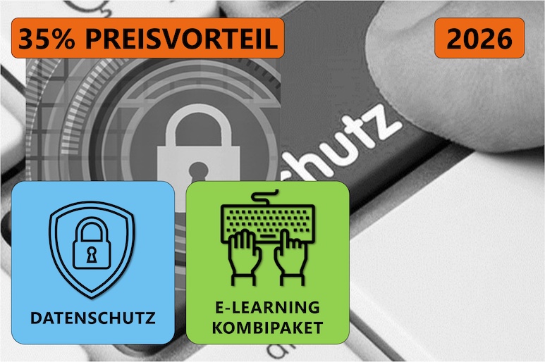 2in1 Online Schulung Unterweisung Datenschutz und IT-Sicherheit für Mitarbeiter mit Zertifikat