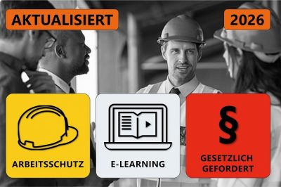 Sicherheitsunterweisung Arbeitsschutz Online für Mitarbeitende mit Zertifikat